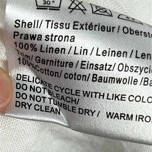 Malvin I Love Linen Boho Crochet V Neck 3/4 Sleeve Tunic Top Dress Size 10 White - Picture 10 of 11